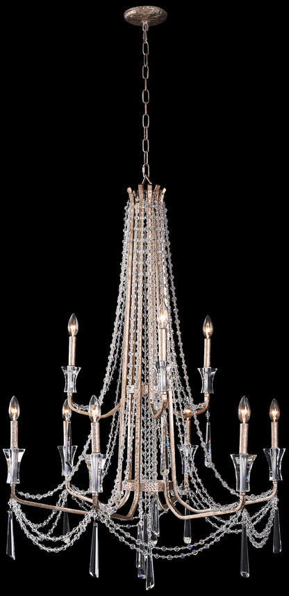 Barcelona 34 1/2" Wide Transcend Silver Crystal Chandelier