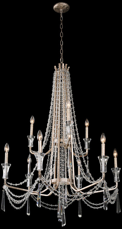 Barcelona 34 1/2" Wide Transcend Silver Crystal Chandelier