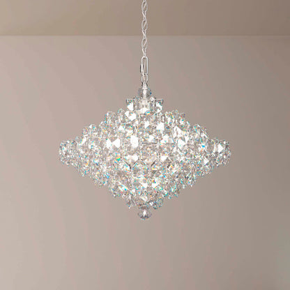 Baronet 20"H x 24"W 12-Light Crystal Pendant in Polished Stainles