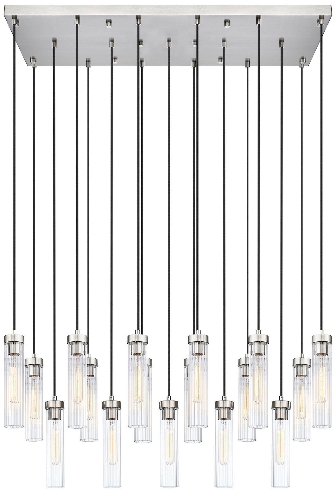 Beau by Z-Lite Brushed Nickel 17 Light Linear Chandelier