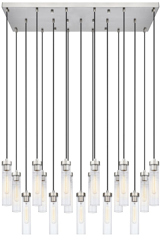 Beau by Z-Lite Brushed Nickel 17 Light Linear Chandelier