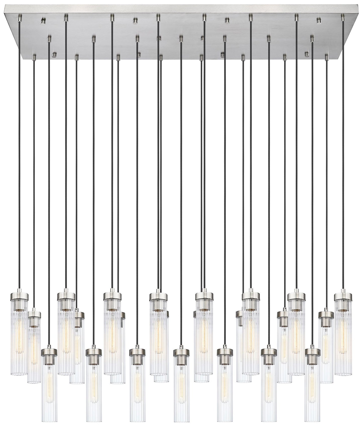 Beau by Z-Lite Brushed Nickel 23 Light Linear Chandelier