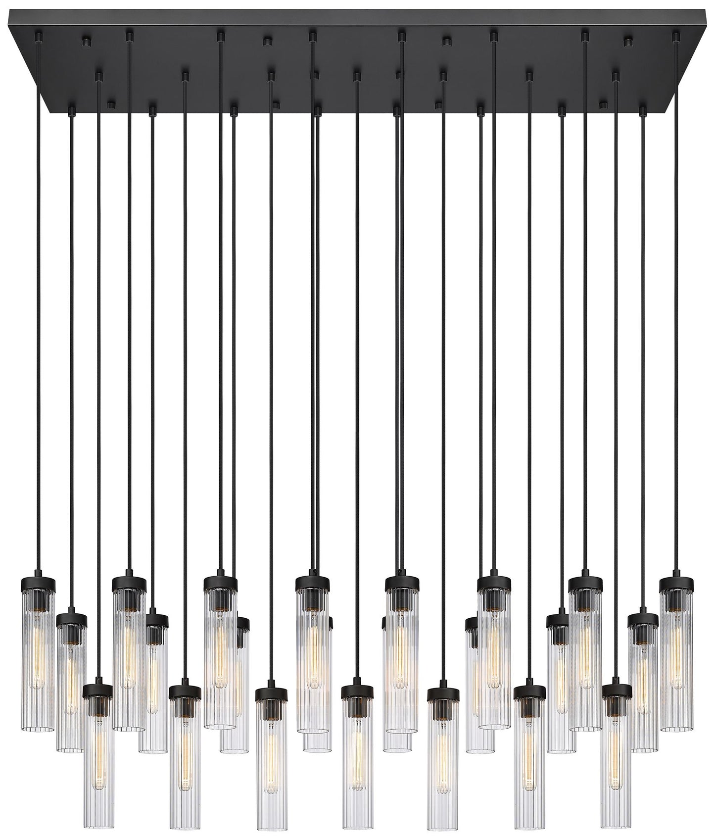 Beau by Z-Lite Matte Black 23 Light Linear Chandelier