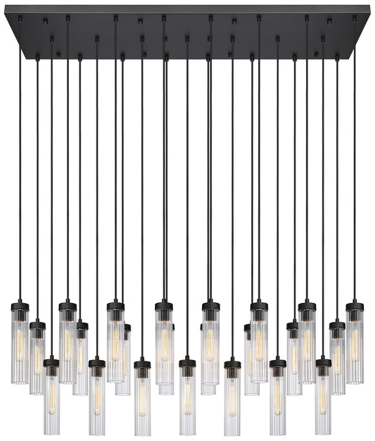 Beau by Z-Lite Matte Black 23 Light Linear Chandelier