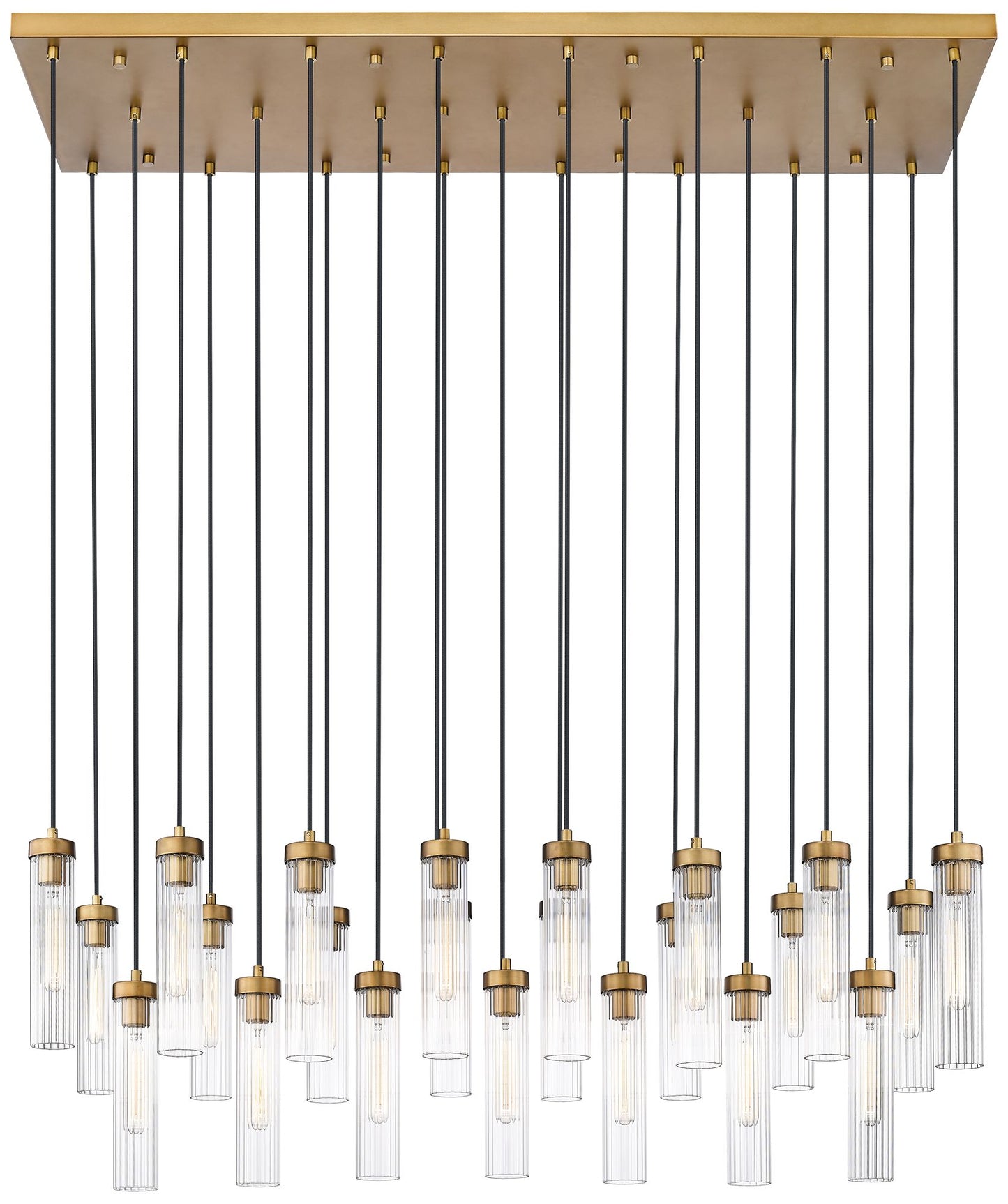 Beau by Z-Lite Rubbed Brass 23 Light Linear Chandelier