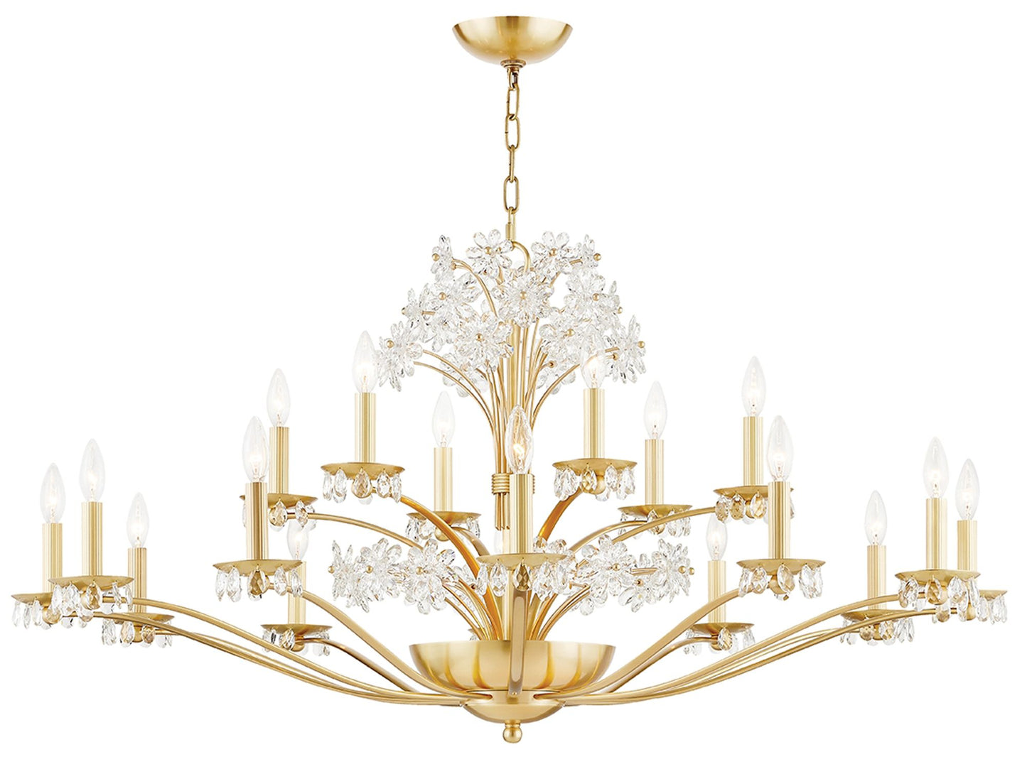 Beaumont 20 Light Chandelier Aged Brass