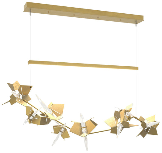 Belladonna 50.3"W Modern Brass Accented Modern Brass Standard LED Pend