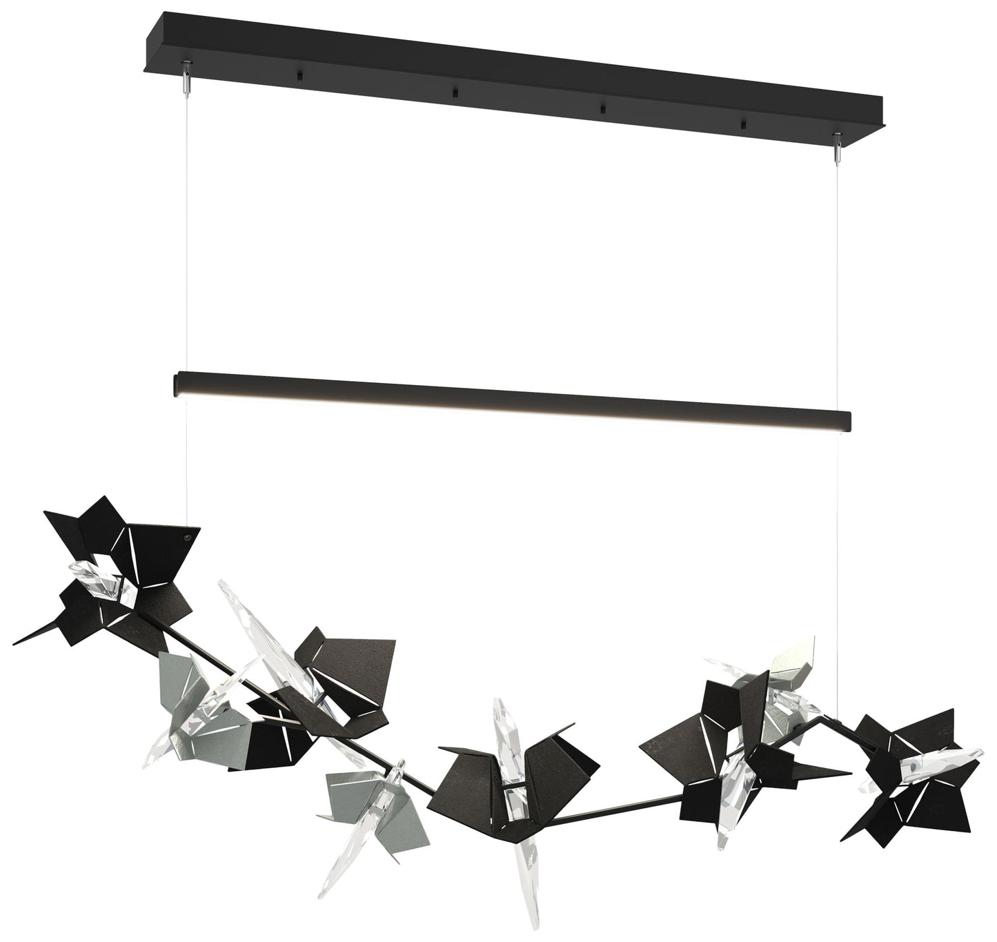 Belladonna 50 1/4" Wide Black LED Linear Pendant Light