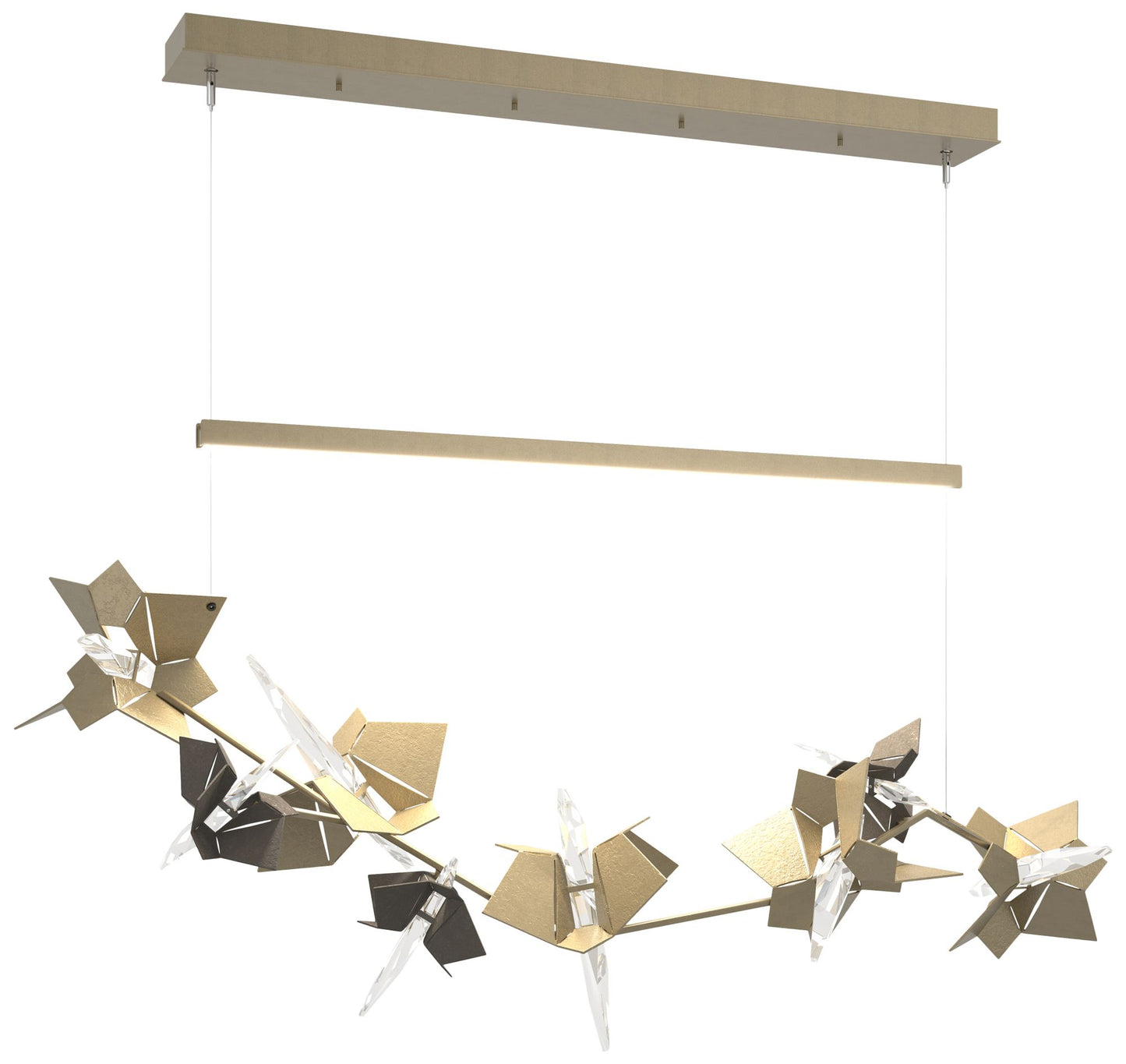 Belladonna 50 1/4" Wide Soft Gold LED Linear Pendant Light