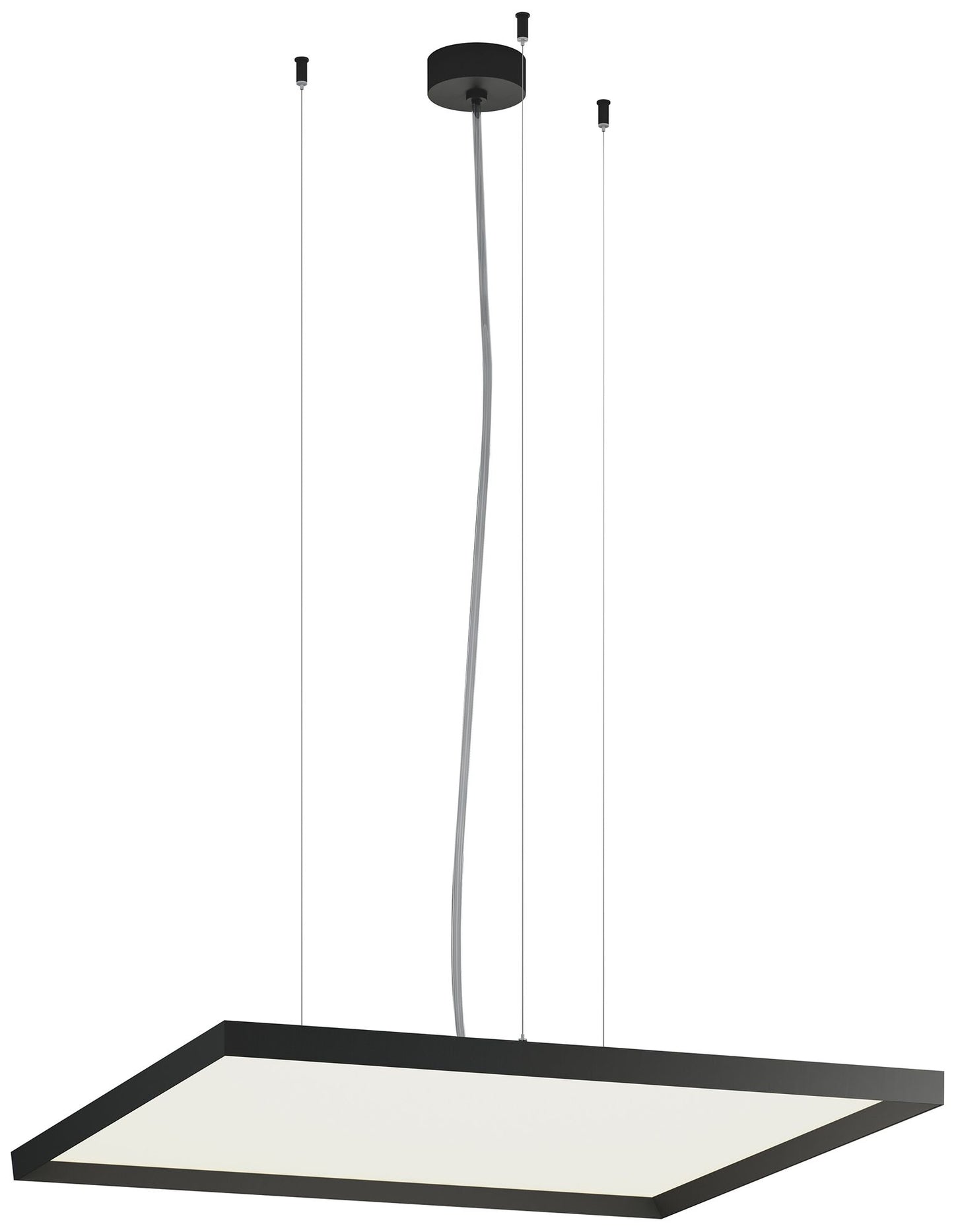 Bina 24" Square Direct/Indirect Light Black Pendant