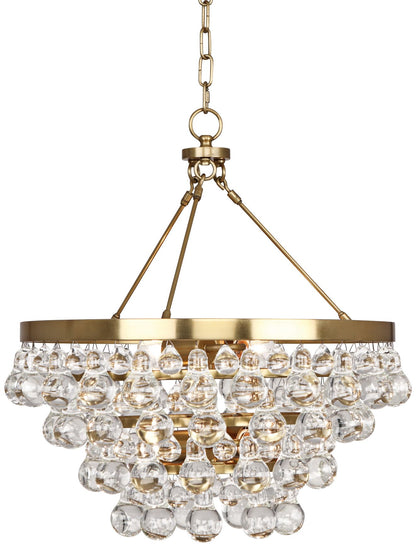 Bling 20 1/2" Wide Antique Brass Glass Chandelier