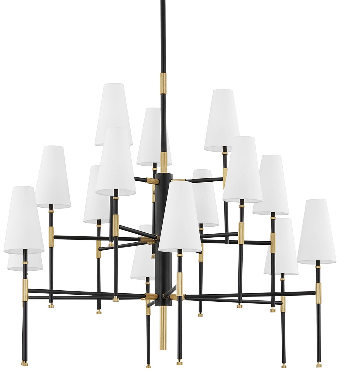 Bowery 48" Wide Aged Old Bronze 15-Light Chandelier