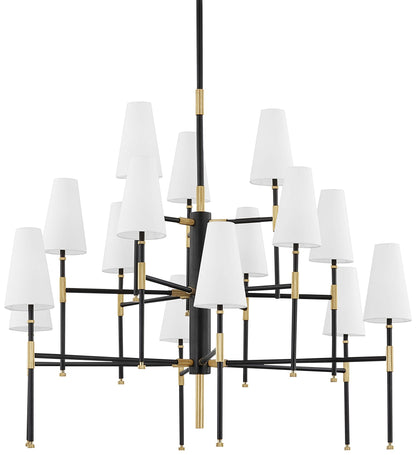 Bowery 48" Wide Aged Old Bronze 15-Light Chandelier