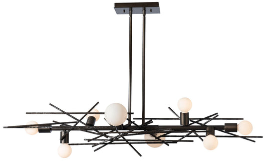 Brindille 54.8" Wide 8-Light Dark Smoke Linear Pendant