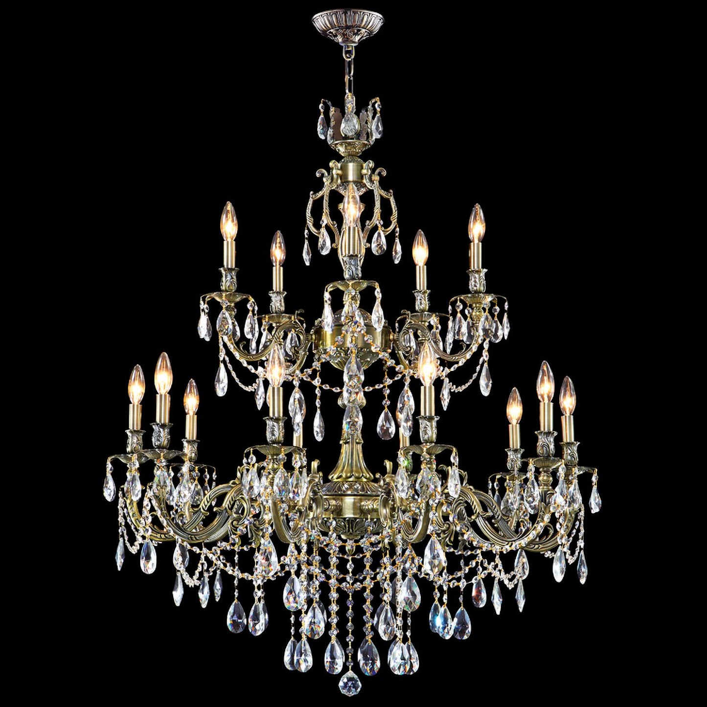 Brindisi 36" Wide Monaco Bronze 15-Light Chandelier