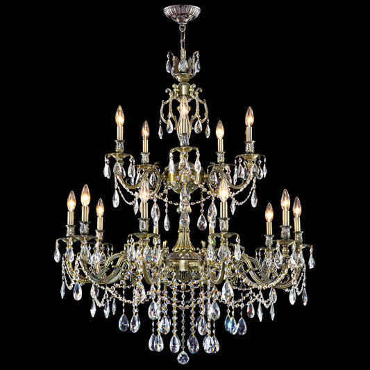 Brindisi 36" Wide Monaco Bronze 15-Light Chandelier