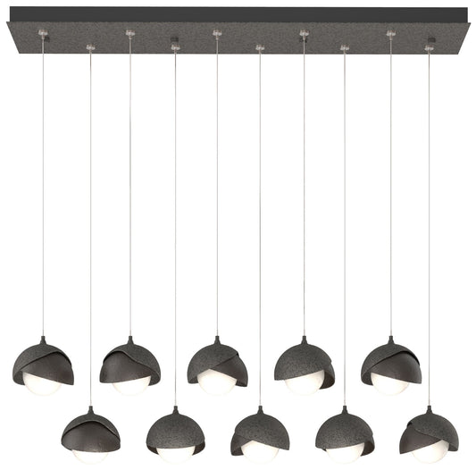 Brooklyn 44.5" Iron & Oil Rubbed Bronze Rectangular Long 2-Shade P