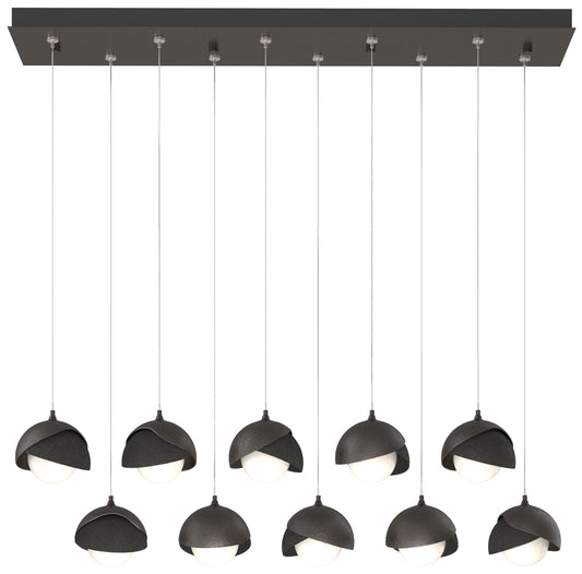 Brooklyn 44.5" Oil Rubbed Bronze & Black Rectangular Long 2-Shade