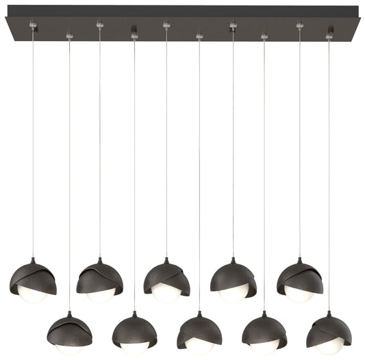 Brooklyn 44.5" Oil Rubbed Bronze Rectangular Long 2-Shade Pendant