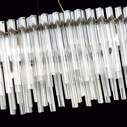 Burnished Brass And Glass Chandelier