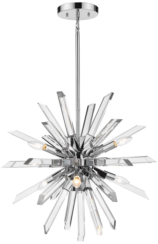 Burst by Z-Lite Chrome 6 Light Chandelier