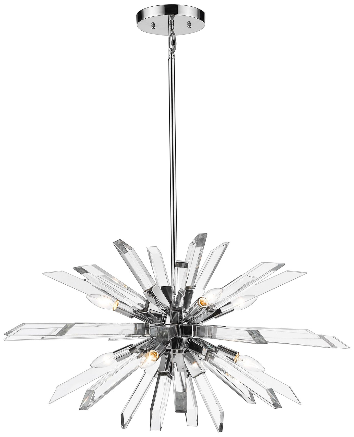 Burst by Z-Lite Chrome 8 Light Chandelier