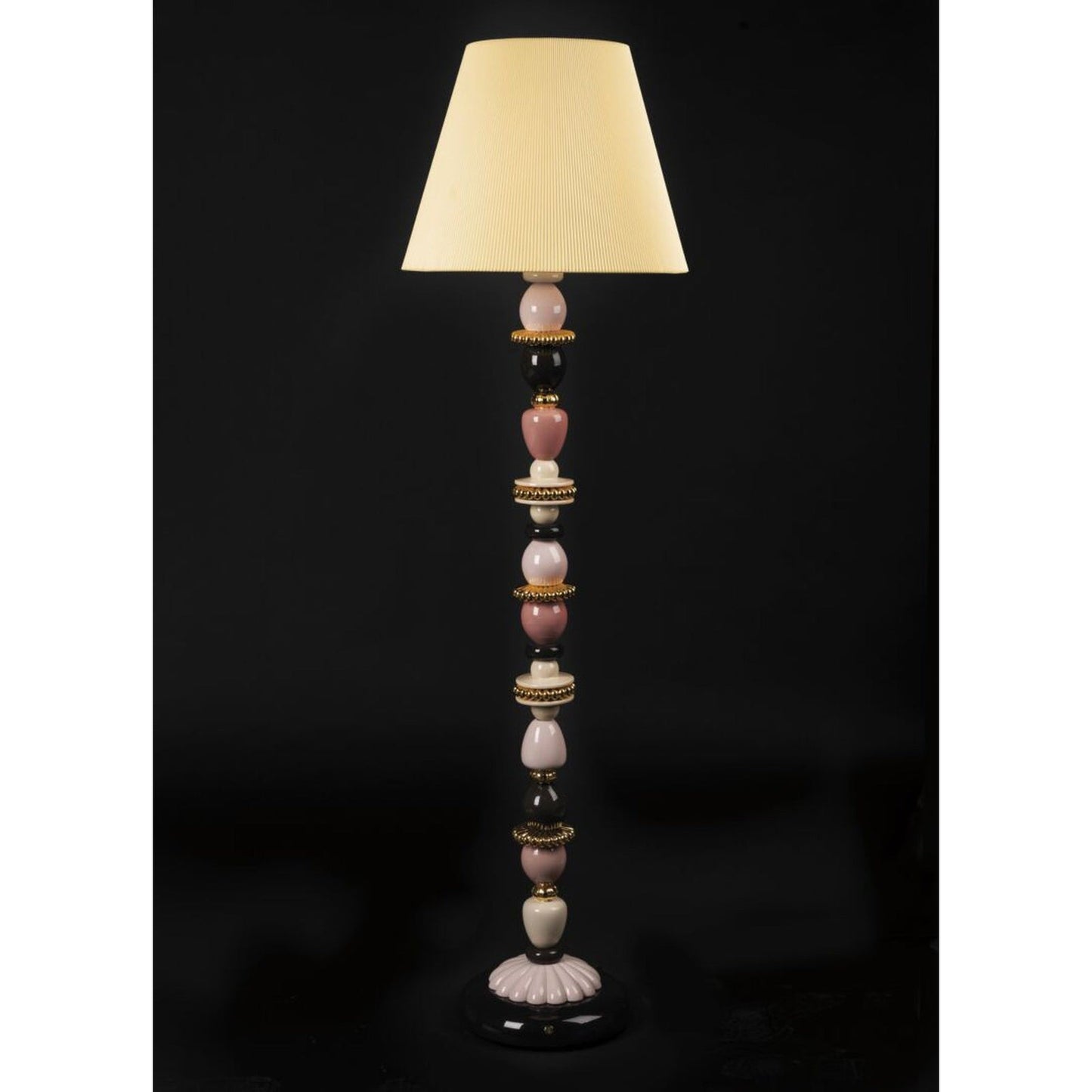 Lladro Firefly Floor Lamp Pink and Golden Luster (US)