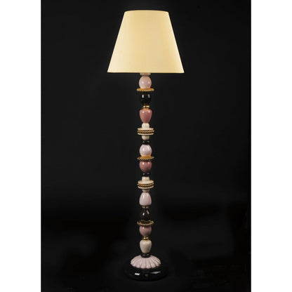 Lladro Firefly Floor Lamp Pink and Golden Luster (US)