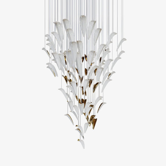 White Feather Art Deco Customize Chandelier