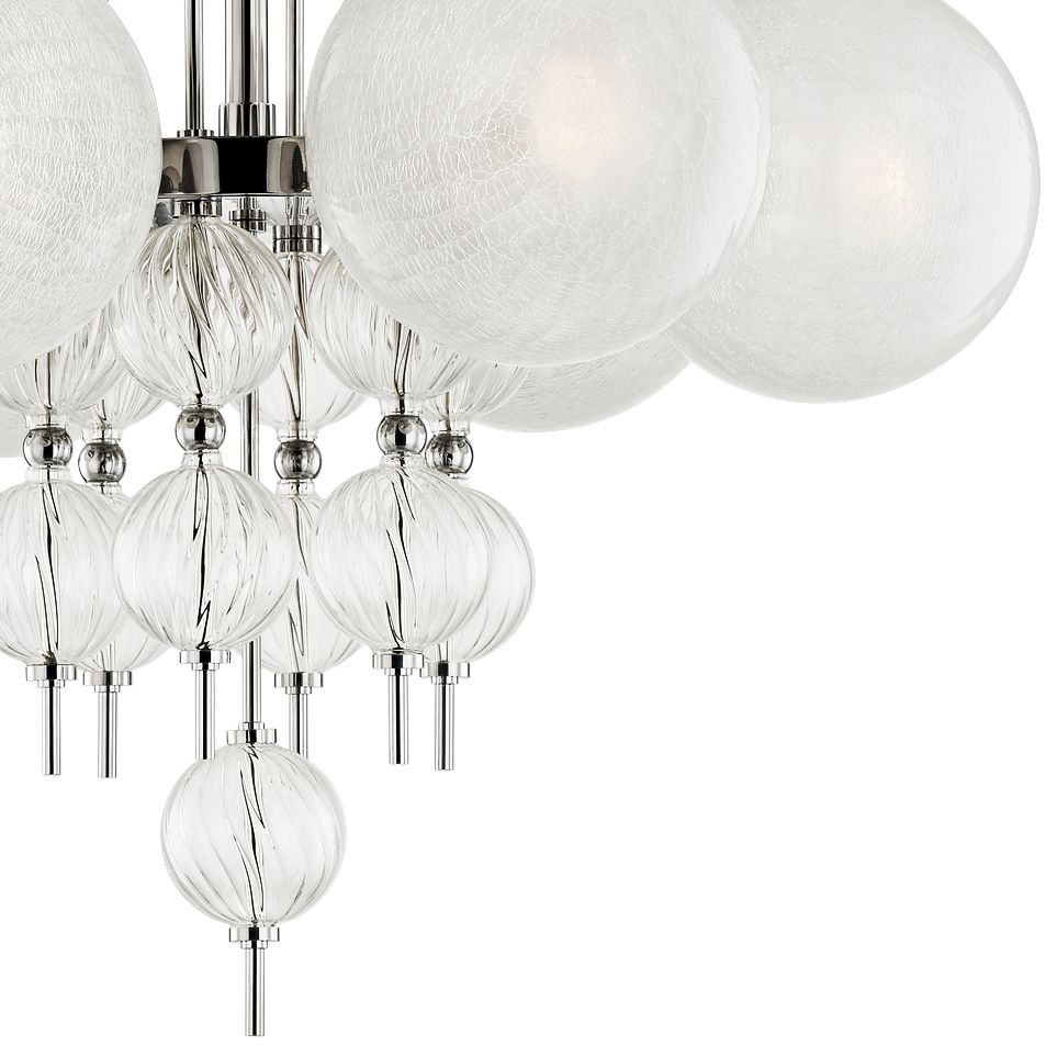 Calypso 27 1/4" Wide Polished Nickel 6-Light Chandelier