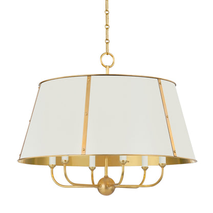 Cambridge 28 1/4" Wide Aged Brass 6-Light Chandelier