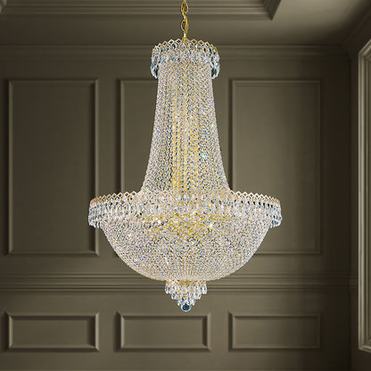 Camelot 40"H x 28"W 31-Light Crystal Pendant in Polished Gold