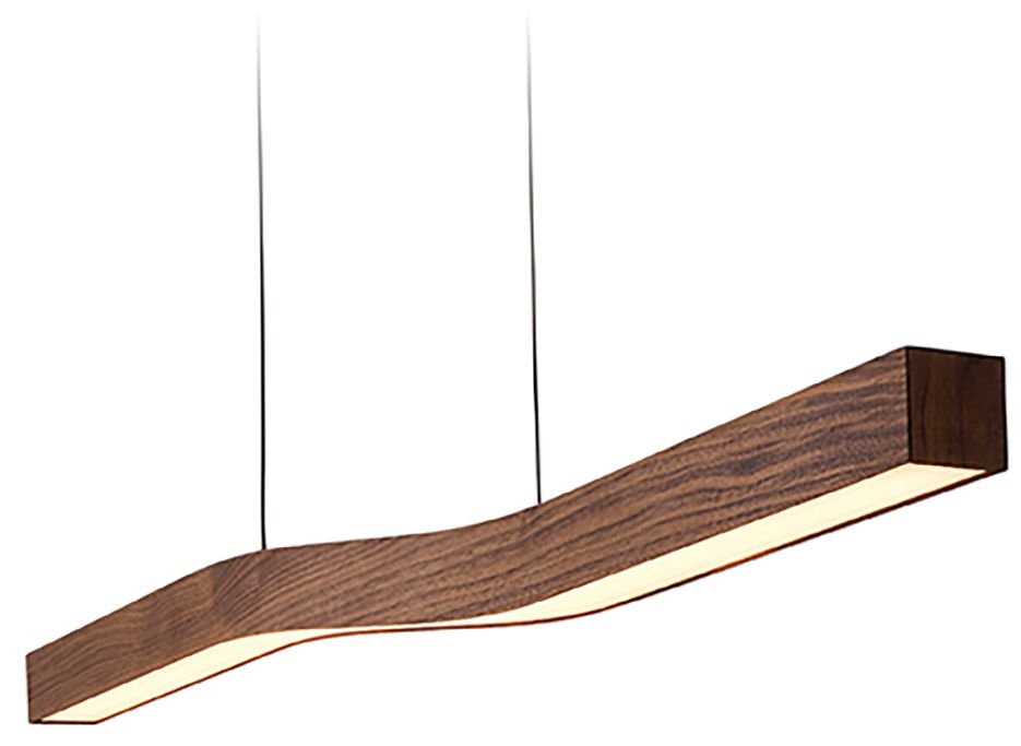 Camur 60" Wide Frost Accented Walnut 3500K P1 LED Linear Pendant