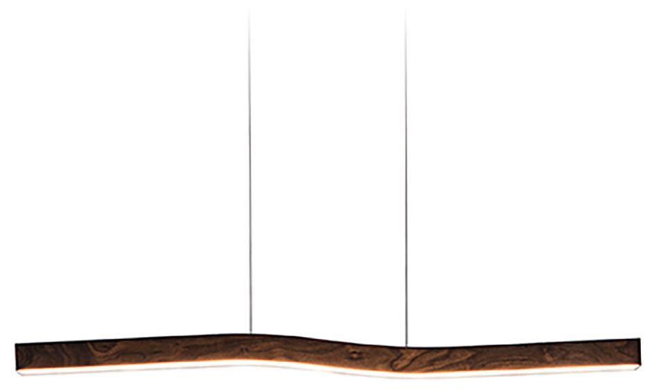 Camur 60"W Frost Accented Dark Walnut 2700K P1 LED Linear Pendant