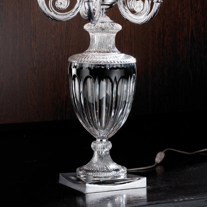 Candelabra Style Large Glass Table Lamp