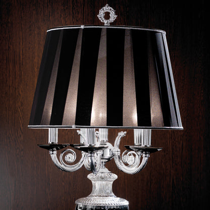 Candelabra Style Large Glass Table Lamp