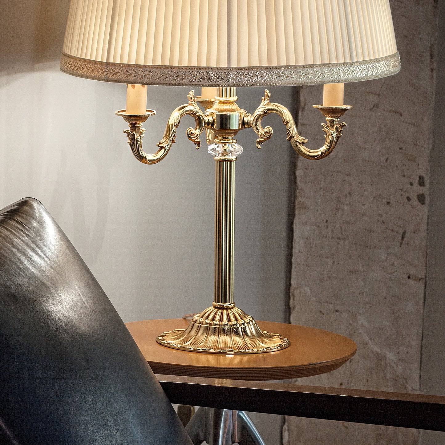 Candelabra Style Table Lamp With Swarovski Detail