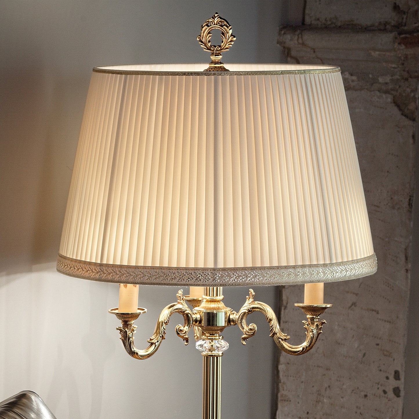 Candelabra Style Table Lamp With Swarovski Detail
