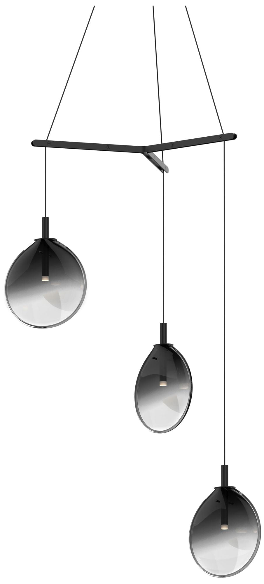 Cantina 15" Wide 3-Light Satin Black Pendant