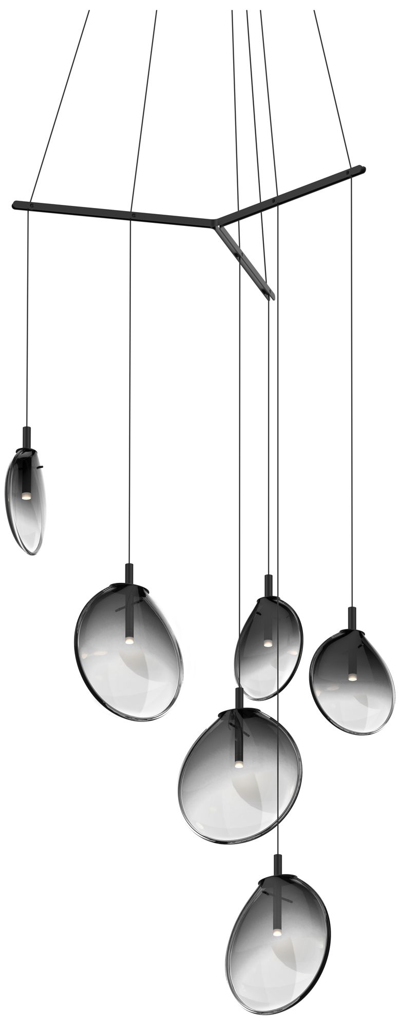 Cantina 15" Wide 6-Light Satin Black Pendant