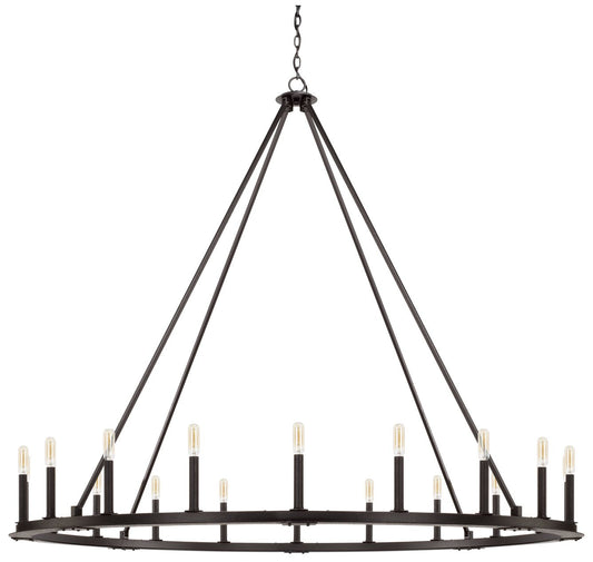 Capital Pearson 60" Wide Black Iron 20-Light Chandelier