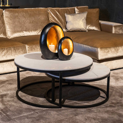 Carrara Marble Coffee Table Nest