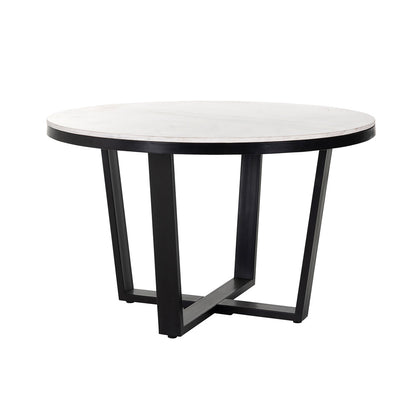 Carrara Marble Modern Round Dining Table