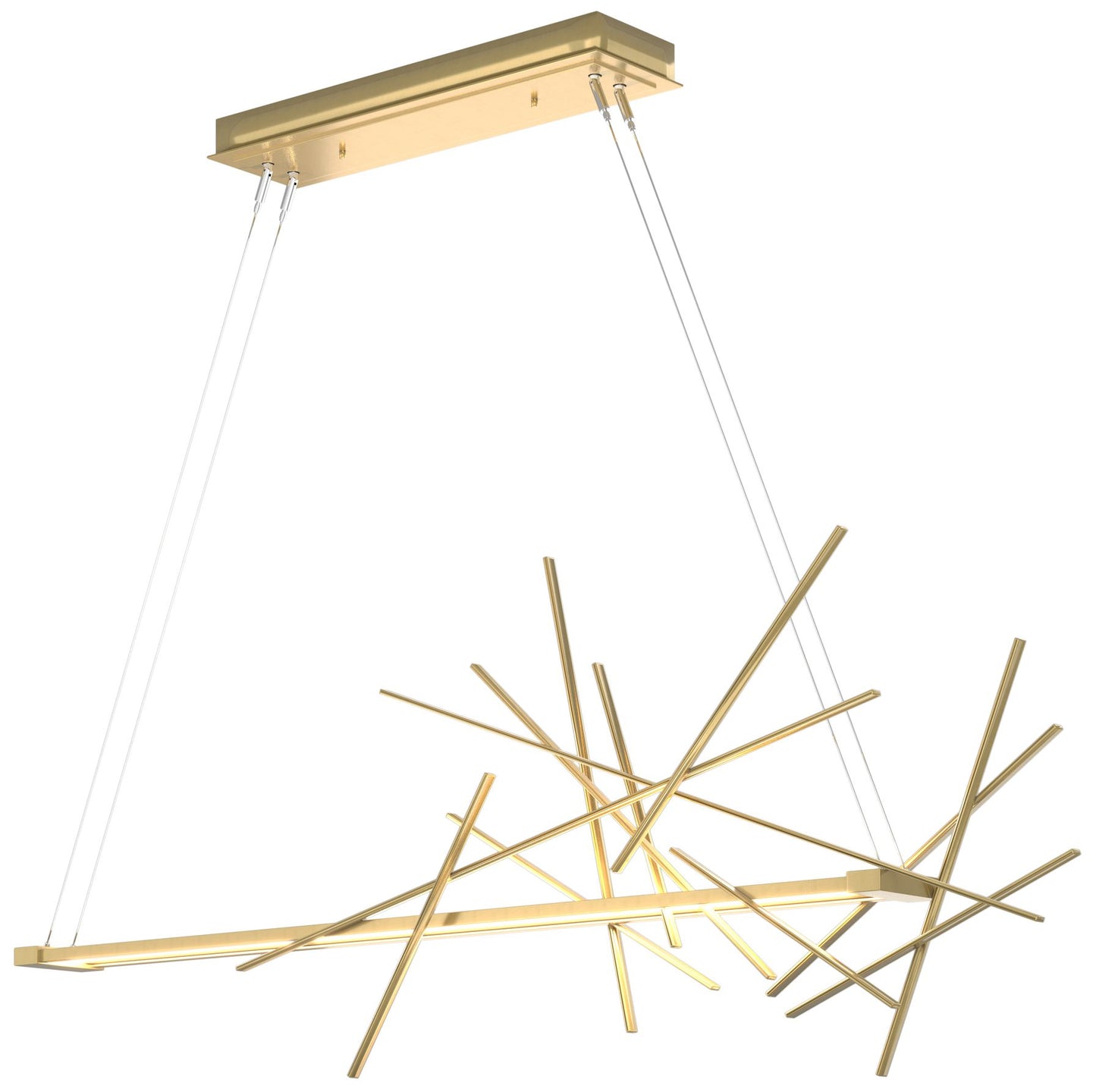 Cascade LED Pendant - Modern Brass