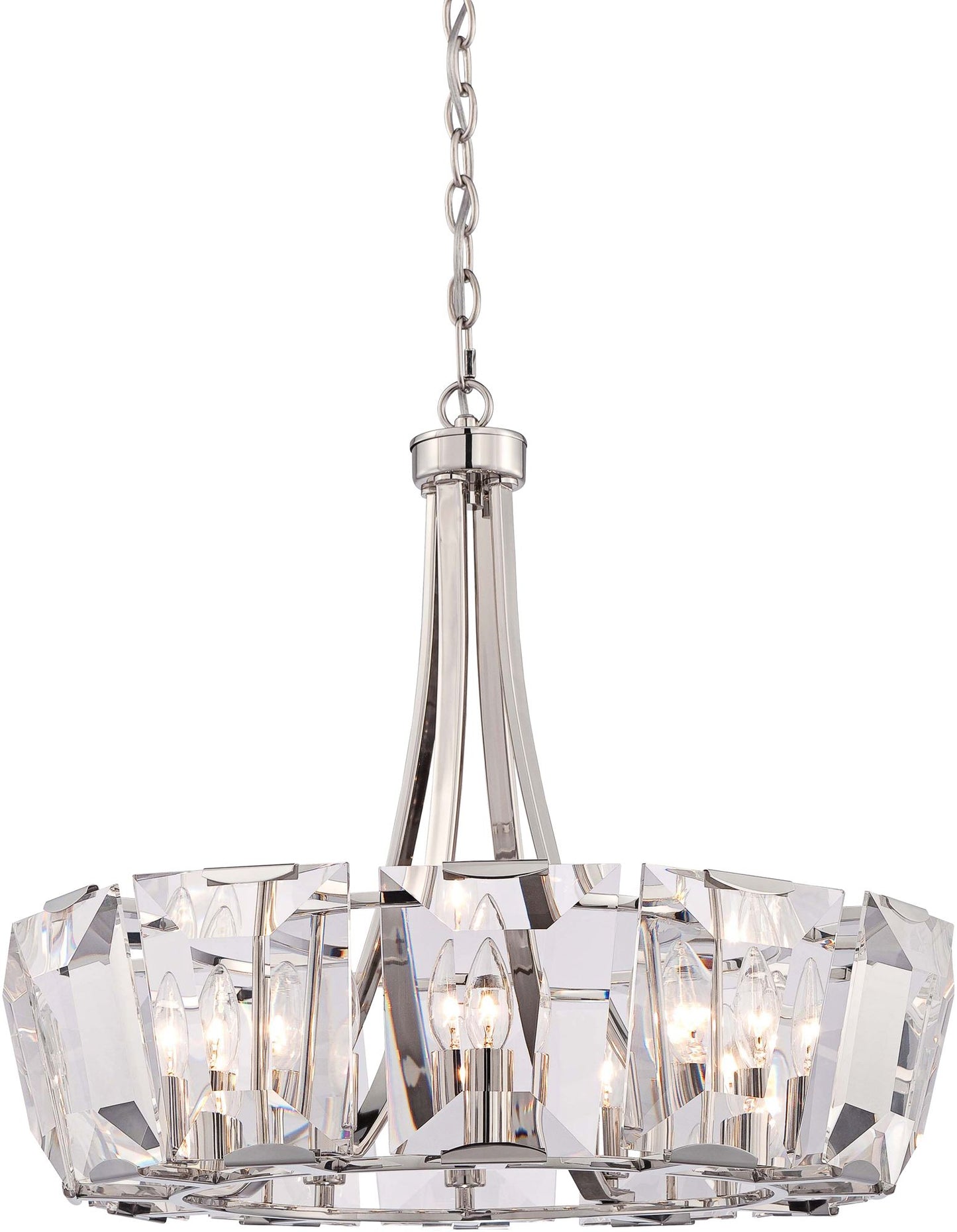 Castle Aurora 25 1/2"W Crystal Panel 12-Light Chandelier