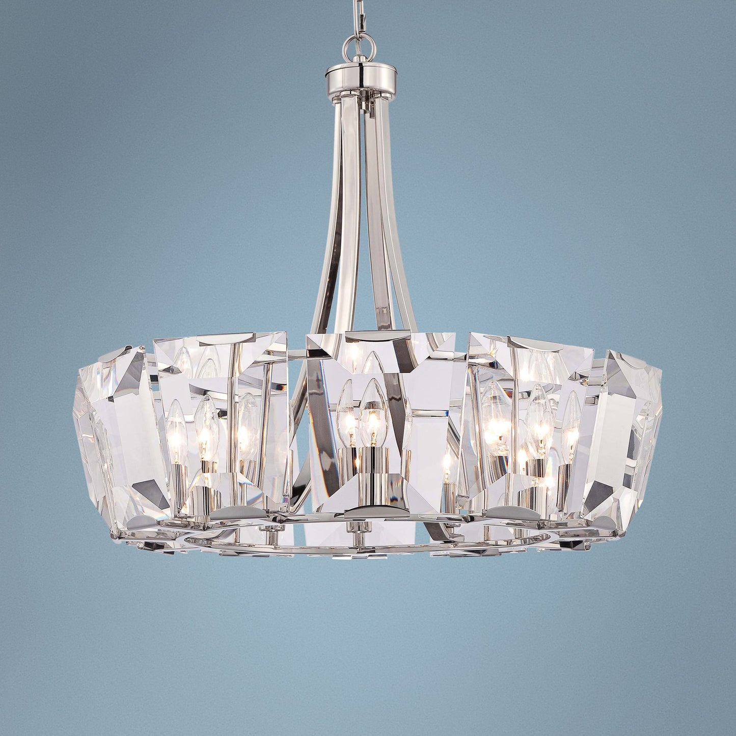 Castle Aurora 25 1/2"W Crystal Panel 12-Light Chandelier