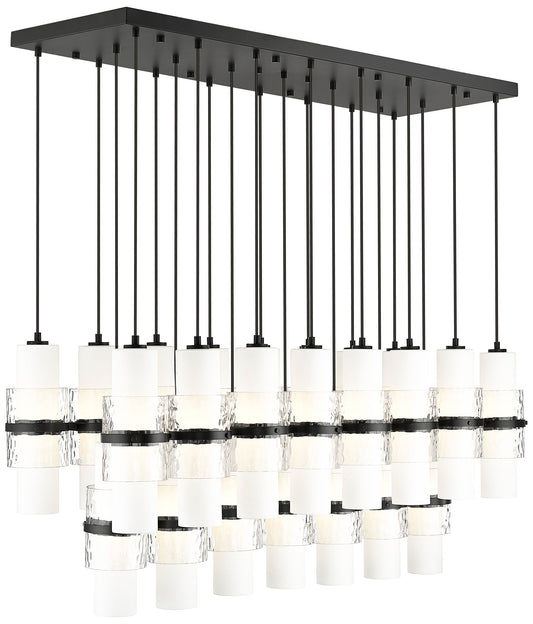 Cayden by Z-Lite Matte Black 23 Light Linear Chandelier