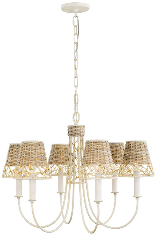 Cayman 6-Lt Chandelier - Country White