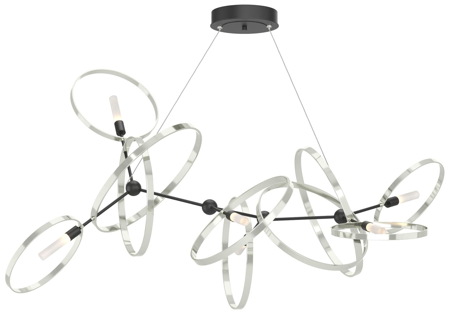 Celesse 32" Wide Sterling Accented Black Standard Pendant