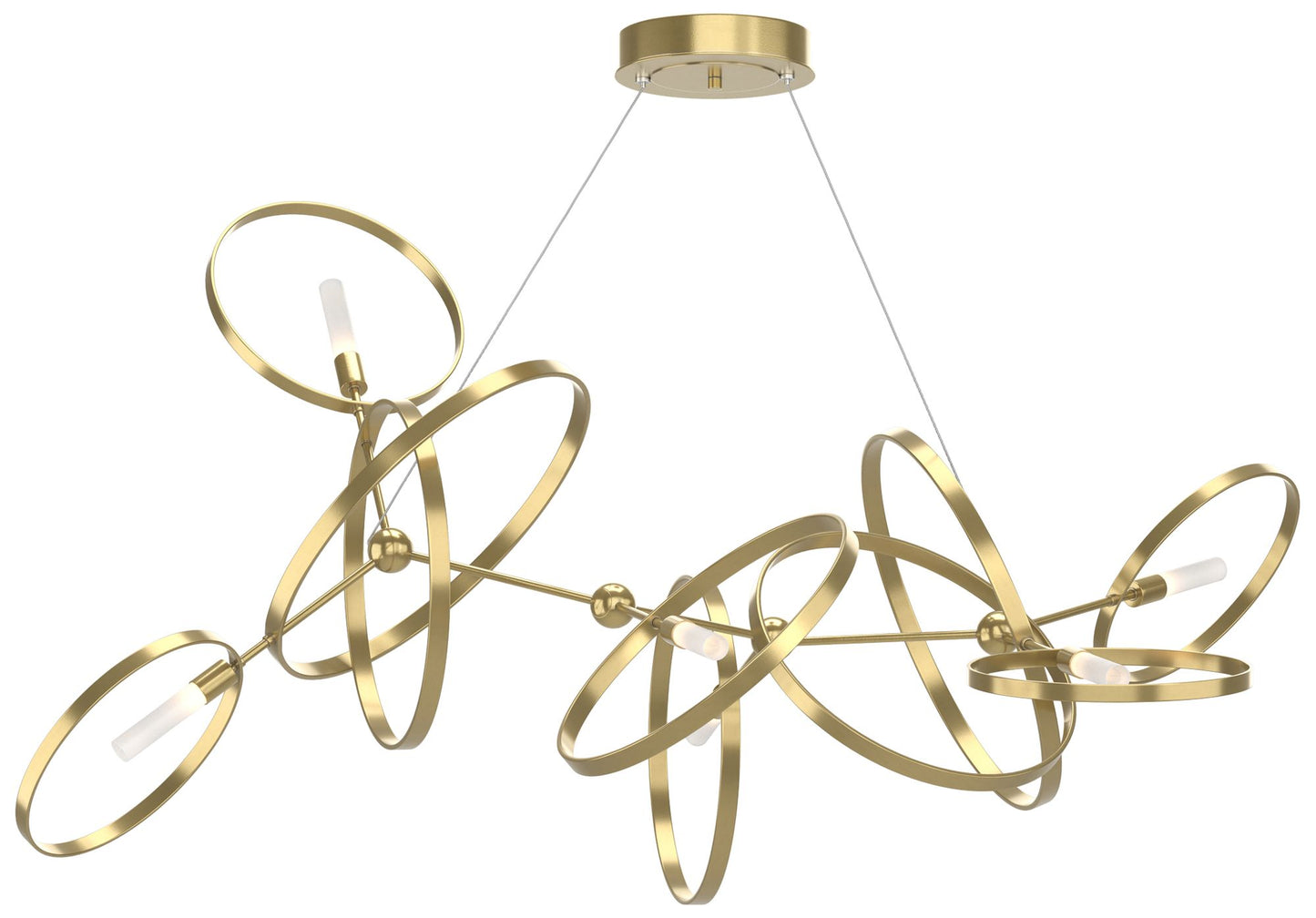 Celesse 32"W Modern Brass Accented Modern Brass Standard Pendant